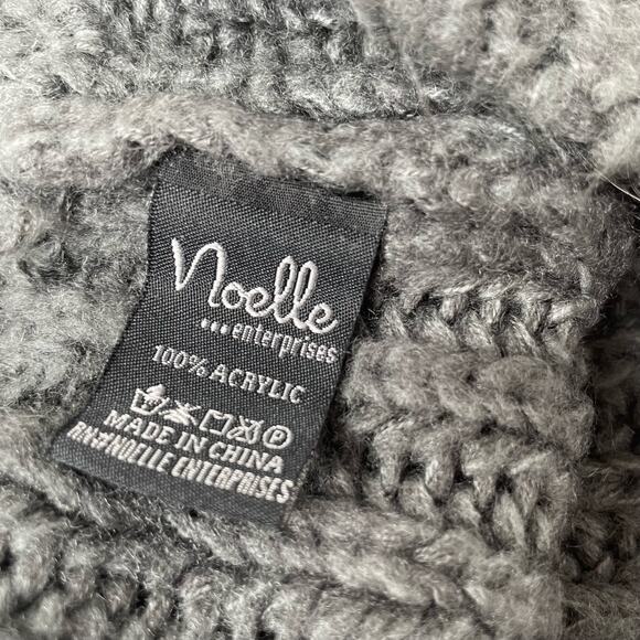 Noelle Scarf Infinity Tight Knit Acrylic Winter Solid Gray One Size Warm‎ Cozy - Picture 4 of 6